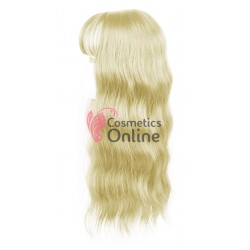 Peruca calota cu par ondulat din fibra Kanekalon 360 grade Cod CYF72728885# Blond Ash Mixt - 45 cm lungime